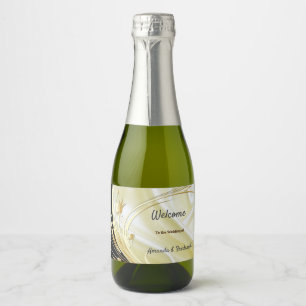 Schwarz mit Gold auf glühender Weinseide