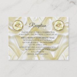 Schwarz mit Gold auf Seidenstruktur Begleitkarte