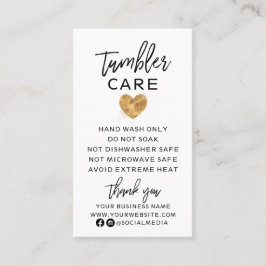 Schwarz mit Gold Heber Tumbler Care Business Card Visitenkarte