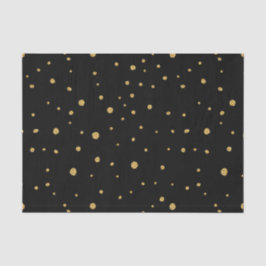 Schwarz mit goldenen Punkten Seidenpapier