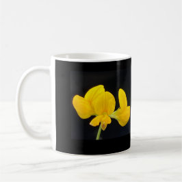 Schwarz mit goldgelber Lotus-Tasse Kaffeetasse