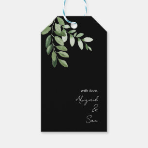 Schwarz mit Liebe Personalisierte Namen Hochzeit Geschenkanhänger