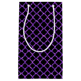 SCHWARZ MIT LILA GLITZER AUSSEHEN KLEINE GESCHENKTÜTE