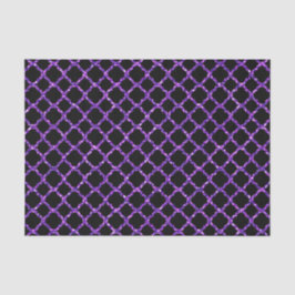 SCHWARZ MIT LILA GLITZER AUSSEHEN SEIDENPAPIER