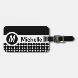 Schwarz Mit Monogramm Gepäckanhänger