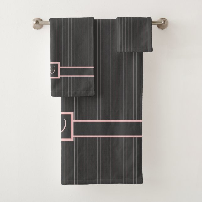 Schwarz mit Pink Pinstripes Set (Insitu)