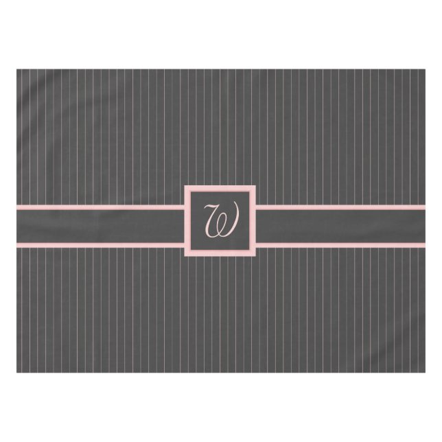 Schwarz mit Pink Pinstripes Tablette Tischdecke (Vorderseite (Horizontal))