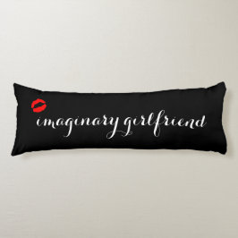 Schwarz mit Red Kiss Lips Fantasie Girlfriend Seitenschläferkissen