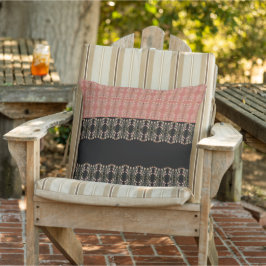 Schwarz mit Rosa Kissen