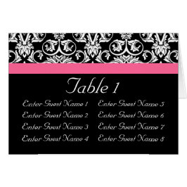 Schwarz mit rosa Leidenschaft Damask