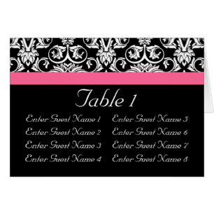 Schwarz mit rosa Leidenschaft Damask