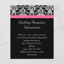 Schwarz mit rosa Leidenschaft Damask