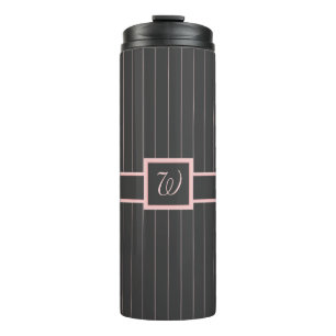 Schwarz mit rosa Pinstripes thermisch Thermosbecher