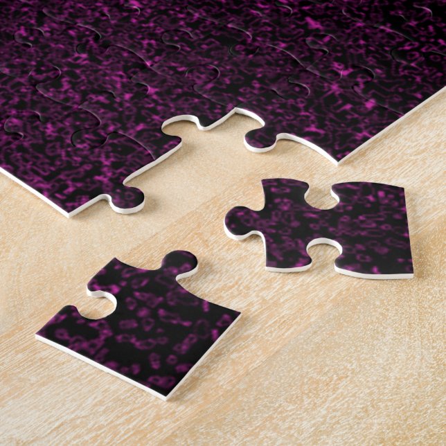 Schwarz mit rosa Spritzer Puzzle (Seite)