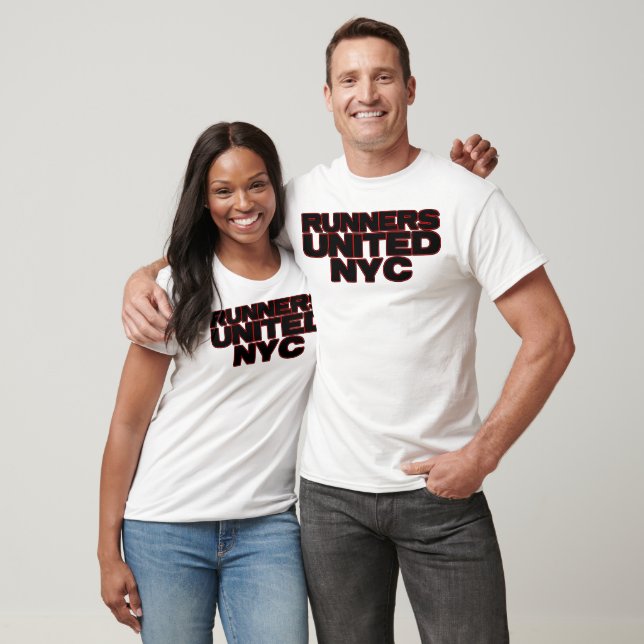 Schwarz mit roter Kontur T-Shirt (Unisex)