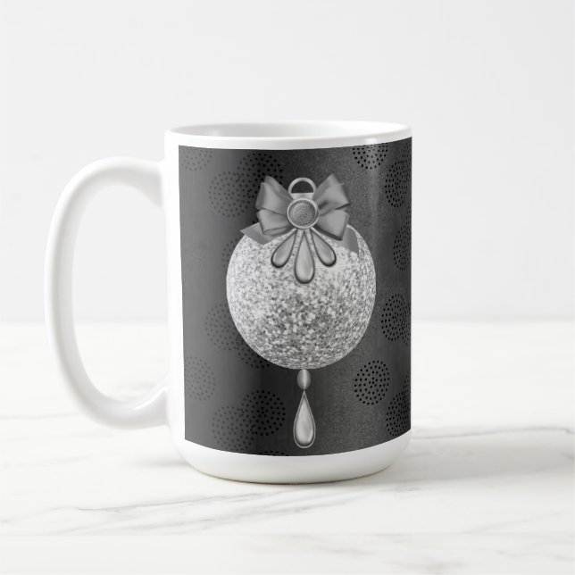 SCHWARZ MIT SILVER CHRISTMAS ORNAMENT KAFFEETASSE (Links)