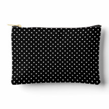 Schwarz mit weißem Polka Dots Muster