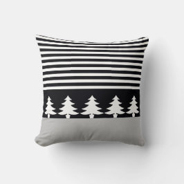 Schwarz mit weißem Streifen Kissen