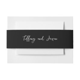 Schwarz mit weißem Text Ihrer Wahl Einladungsbanderole