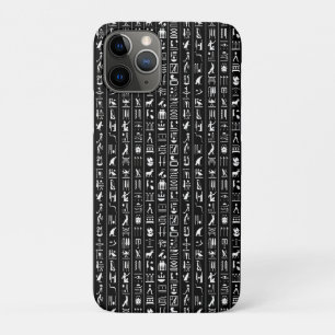 Schwarz mit weißen Hieroglyphen Case-Mate iPhone Hülle