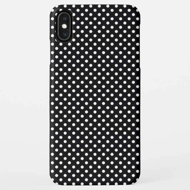 Schwarz mit weißen Punkten Case-Mate iPhone Hülle (Rückseite)