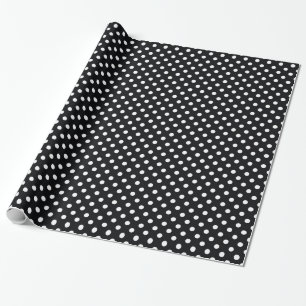 Schwarz mit weißen Punkten Geschenkpapier