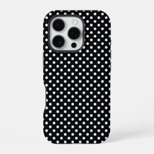 Schwarz mit weißen Punkten iPhone 16 Pro Hülle