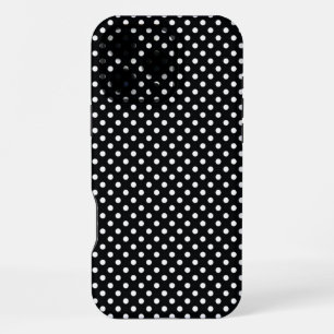 Schwarz mit weißen Punkten iPhone 16 Pro Max Hülle