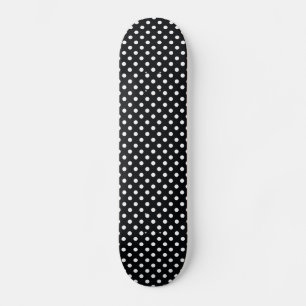 Schwarz mit weißen Punkten Skateboard