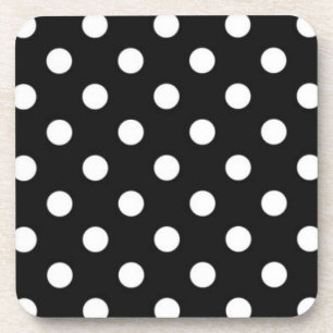 Schwarz mit weißen Punkten Untersetzer