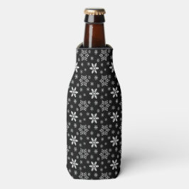 SCHWARZ MIT WEISSEN WINTERSCHNEEEN FLASCHENKÜHLER
