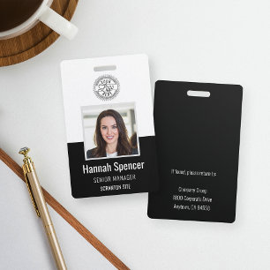 Schwarz Mitarbeiter Foto ID Company Security Ausweis