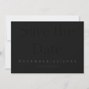 Schwarz-modern-Flachbildschirm Save the Date