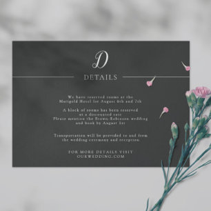 Schwarz-Modern-Minimalistisch-Monogramm-Hochzeitde Begleitkarte