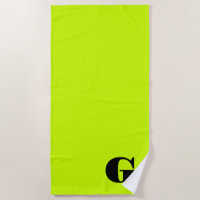 Schwarz-Modern-Monogramm | Neongelb Limon