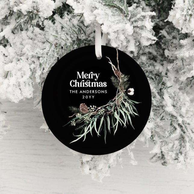 Schwarz, modern und elegant, botanisch keramik ornament (Von Creator hochgeladen)