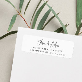 Schwarz | Moderne handgeschriebene Script-Rücksend