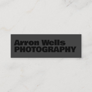 Schwarz - Moderner, mutiger QR-Code Mini Visitenkarte