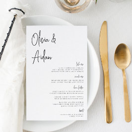 Schwarz | Modernes handgeschriebenes SkriptWedding