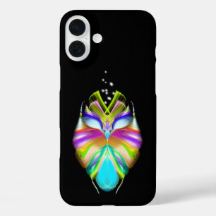 Schwarz-Multicolor-Owl iPhone 16 Plus Hülle