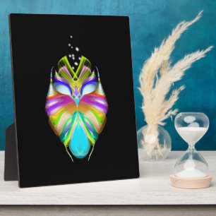 Schwarz-Multicolor-Owl Fotoplatte