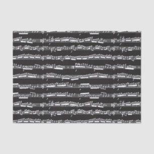 Schwarz-Musiknoten Seidenpapier