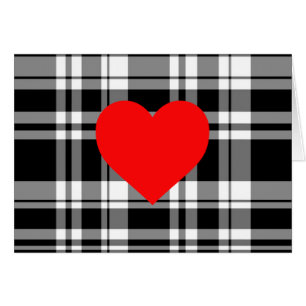 Schwarz-N' Weißer Tartan kariert mit Details zum r