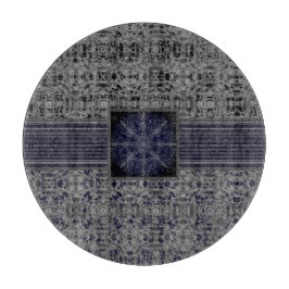 Schwarz, Navy, & Gray X's und O's Pattern Schneidebrett