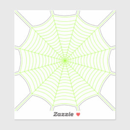 Schwarz-Neon-Grün-Spinnennetz Halloween-Muster Aufkleber