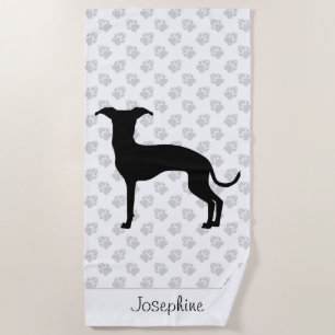 Schwarz (oder jede andere Farbe) Iggy-Silhouette & Strandtuch