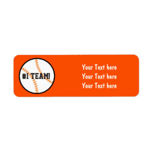 Schwarz-orange Baseball-Mannschafts-Party-Adresset