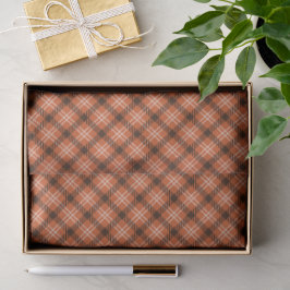 Schwarz-Orange-Gingham-Tissuepapier Seidenpapier