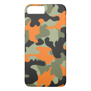 Schwarz Orange Green Camouflage Camouflage Muster  Case-Mate iPhone Hülle