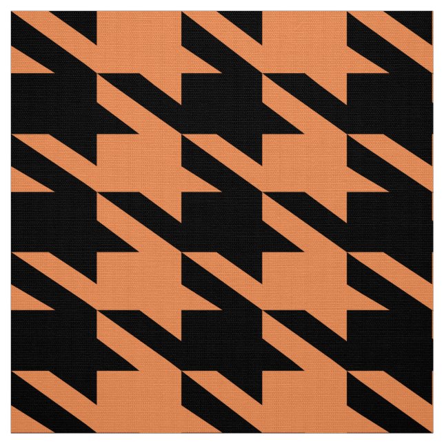 Schwarz-Orange-Hahnentrittmuster Nahtloses Muster Stoff (Muster)